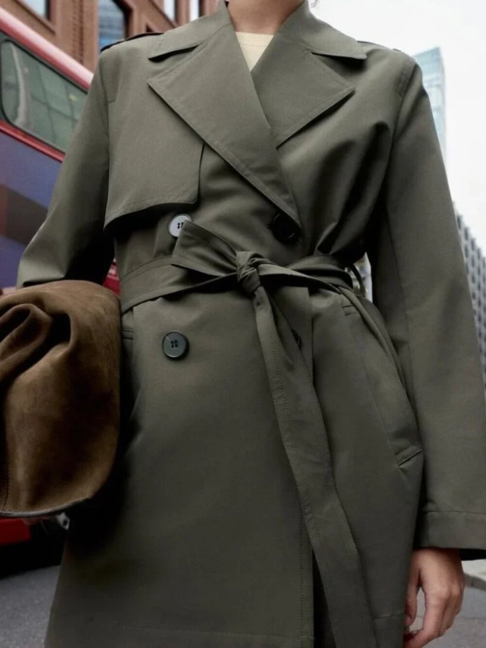 Water Repellent Windproof Double-Breasted Trench Coat - Picture 10 of 10